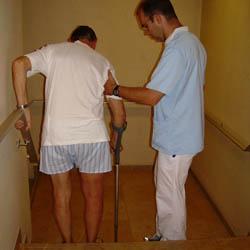 Stairs after knee replacement